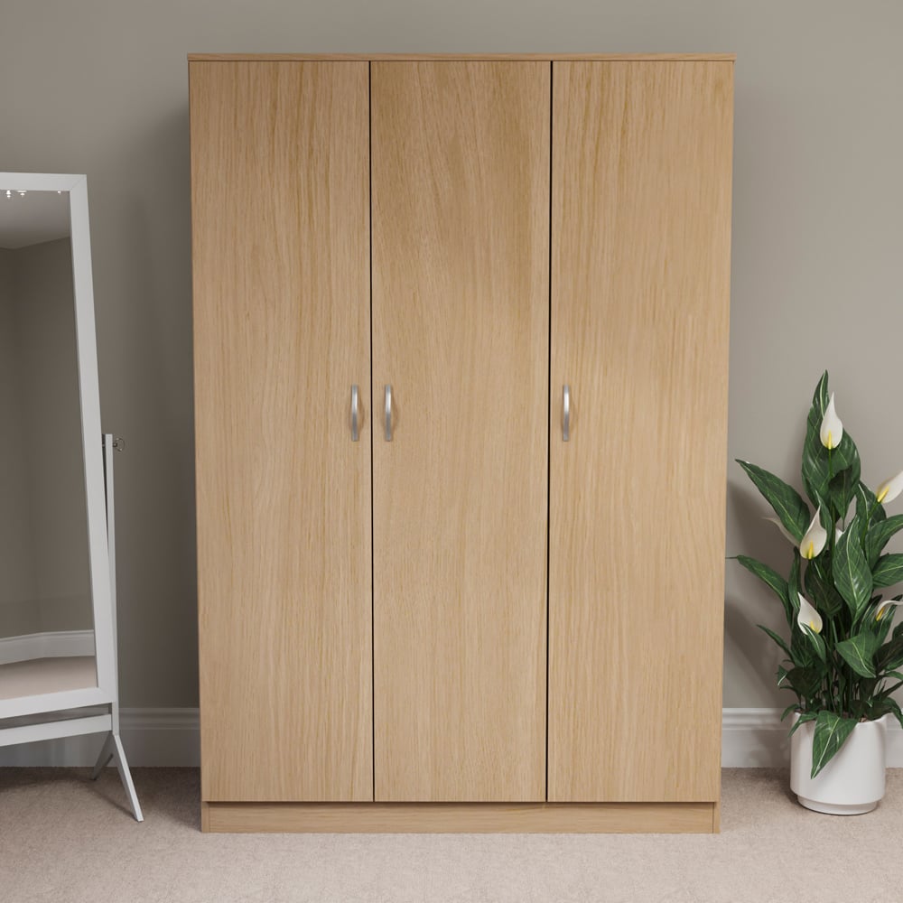Vida Designs Riano 3 Door Pine Wardrobe Image 3