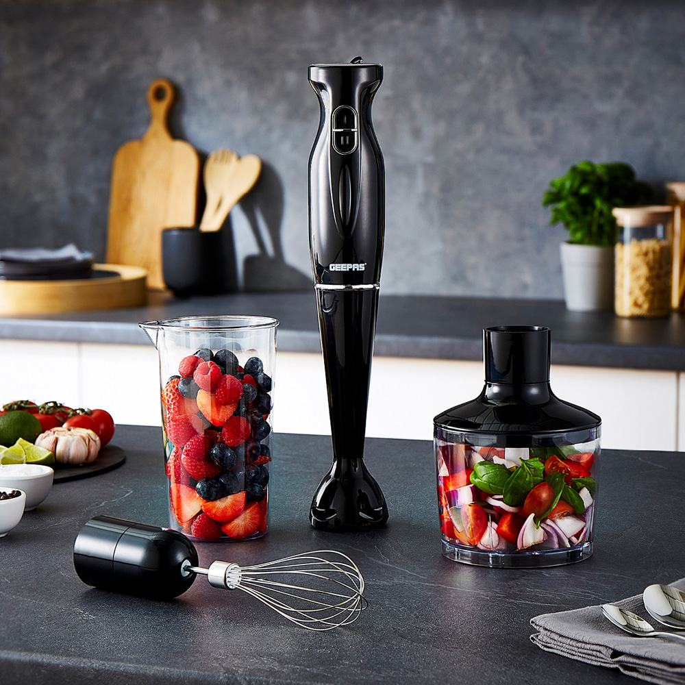 Geepas GHB6144UK-BK 4 in 1 Hand Blender with Electric Whisk 200W Image 2