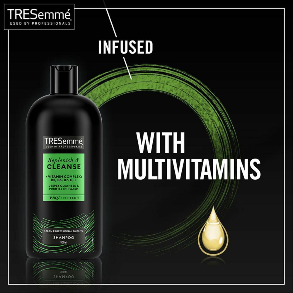 TRESemme Cleanse and Replenish Remoisturising Shampoo 900ml 4 Pack Image 4