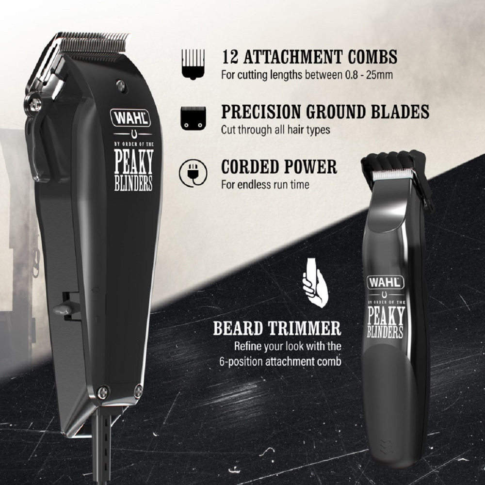 Wahl Peaky Blinders Clipper and Beard Trimmer Gift Set Image 3