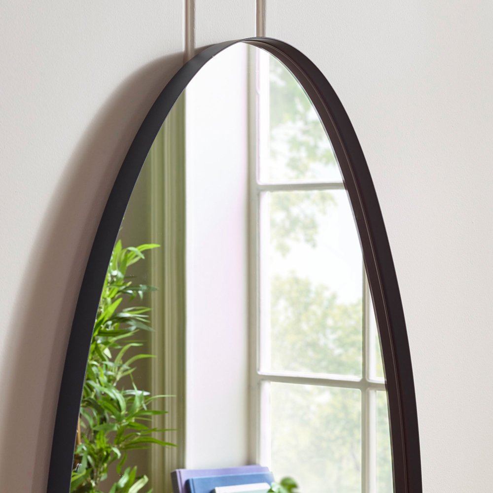 Julian Bowen Rushmore Black Metal Organic Asymmetrical Shaped Wall Mirror 130 x 58cm Image 5
