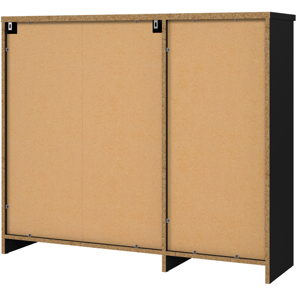 Florence Single Door 3 Drawer Matt Black Shoe Cabinet Image 5