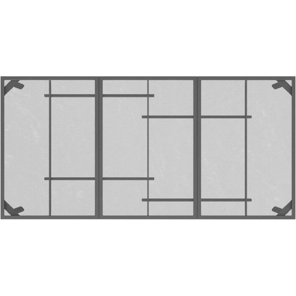 vidaXL 4 Seater Anthracite Steel Mesh Rectangular Garden Table Image 5
