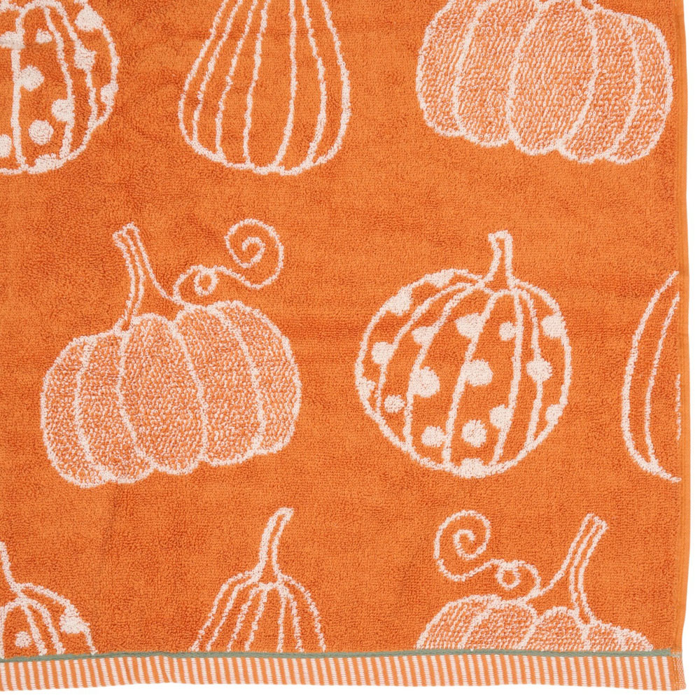 Boho Pumpkin Towel Orange Hand Towel Image 3