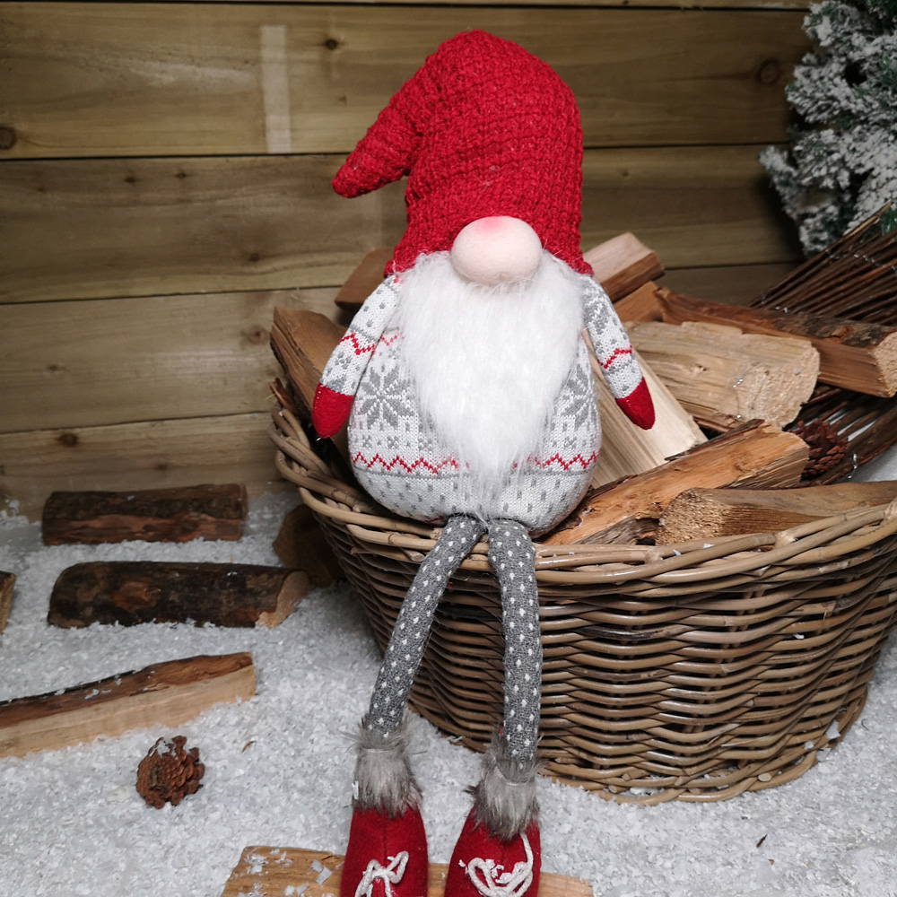 Samuel Alexander Nordic Grey Dangly Legs Gonk Christmas Decoration 58cm Image 4