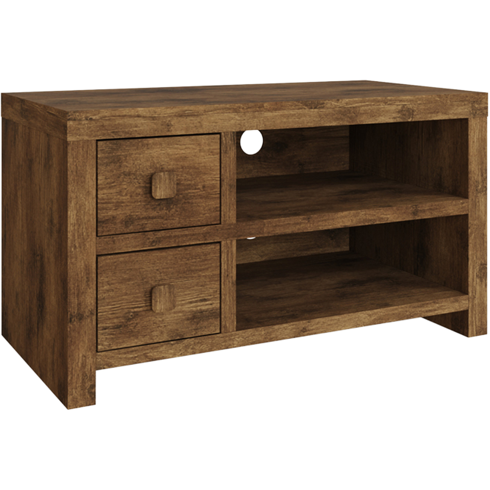 GFW Jakarta 2 Drawer 2 Shelf Mango Yellow TV Unit Image 2