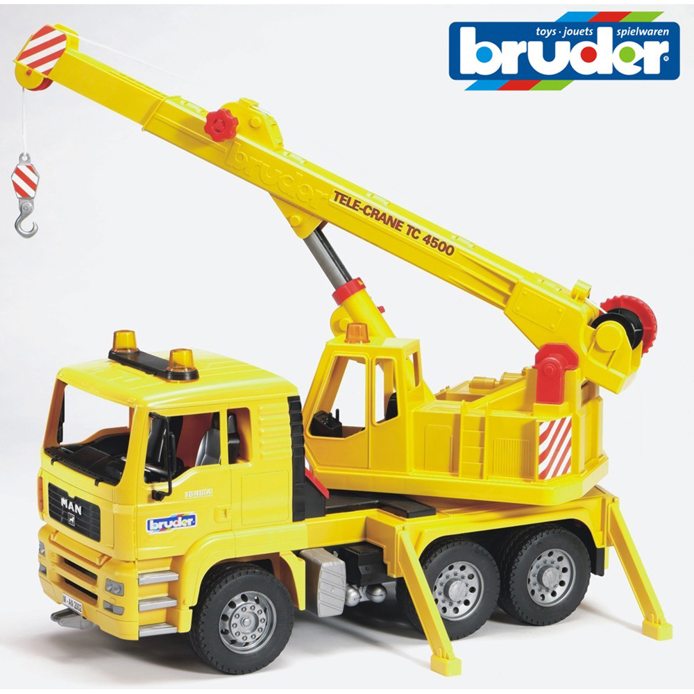 Bruder Kids MAN TGA Crane Truck Playset Model Image 4