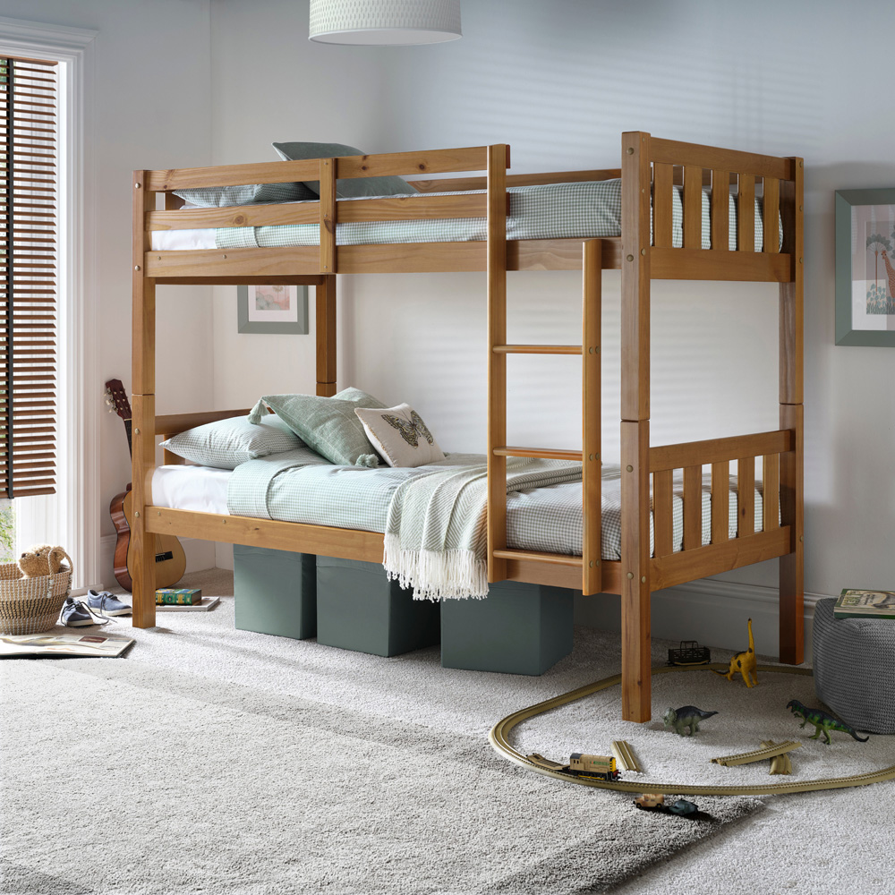Bedmaster Icon Pine Wooden Bunk Bed with Memory Foam Mattresses Image 2