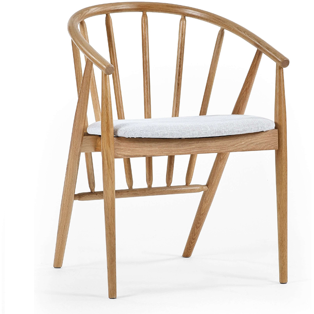 Julian Bowen Rory Oak Curved Back Dining Chair Image 2