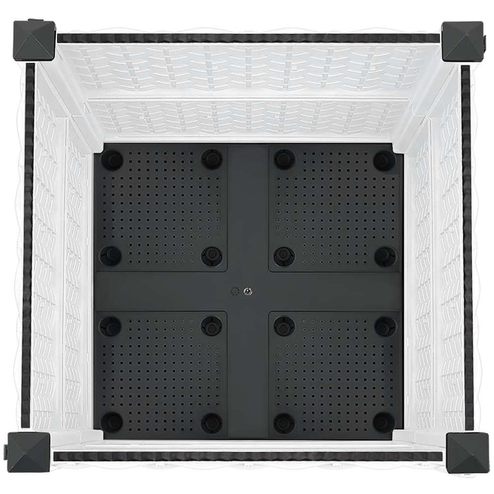 vidaXL White Plastic Garden Raised Bed 40 x 40 x 38cm Image 4