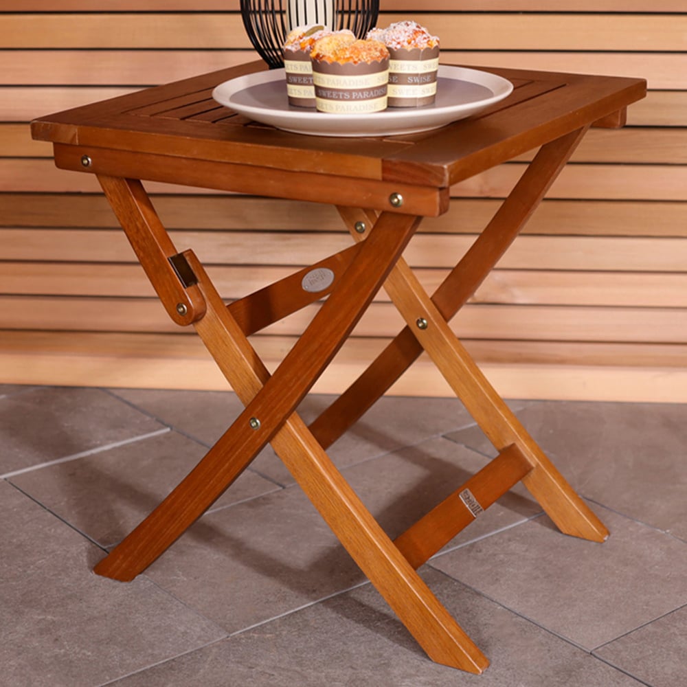 Charles Bentley Eucalyptus Small Folding Side Table Image 1