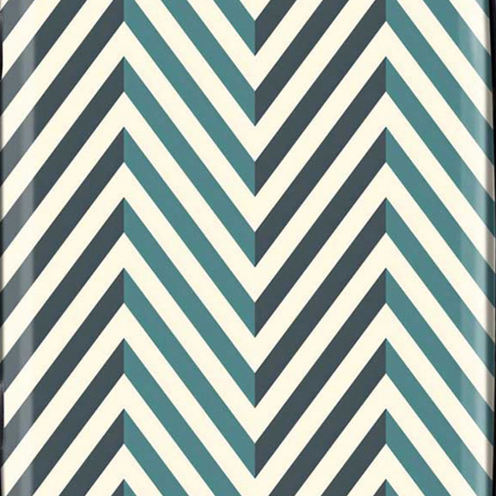 Warren Reed Designer Medium Geometric Herringbone Chevron Blues Suitcase Image 3