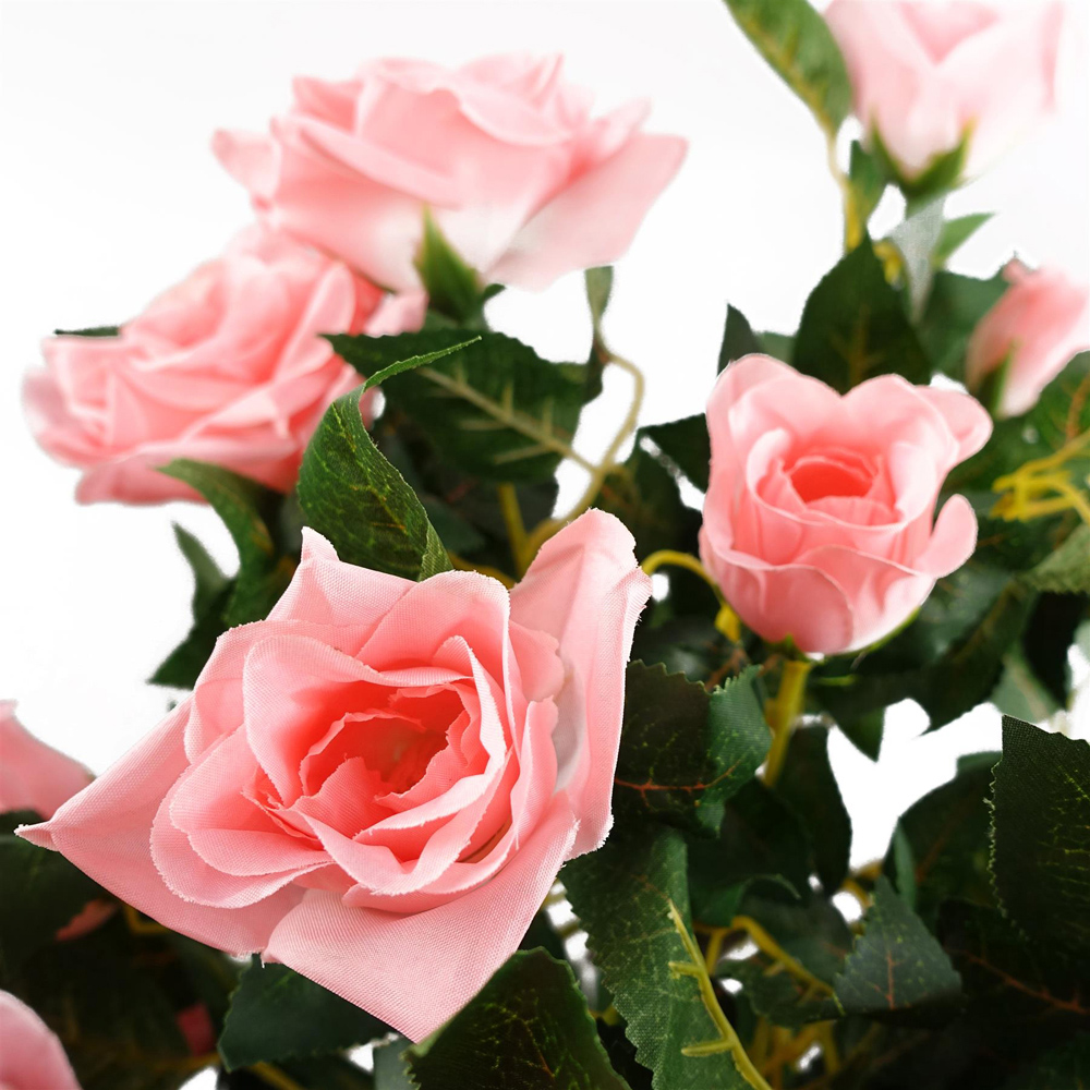 Leaf Pink Rose Twisted Vine Artificial Tree in Pot 3ft Image 2
