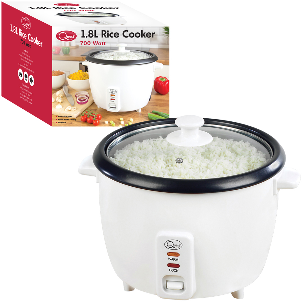 Quest White 1.8L Rice Cooker 700W Image 3