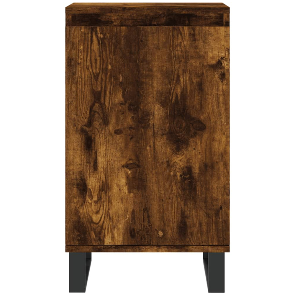 vidaXL Single Door Smoked Oak Sideboard Set of 2 Image 5