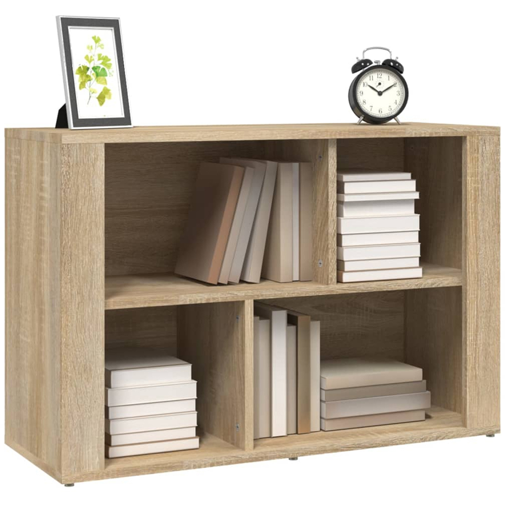 vidaXL 4 Open Shelf Sonoma Oak Sideboard Image 4