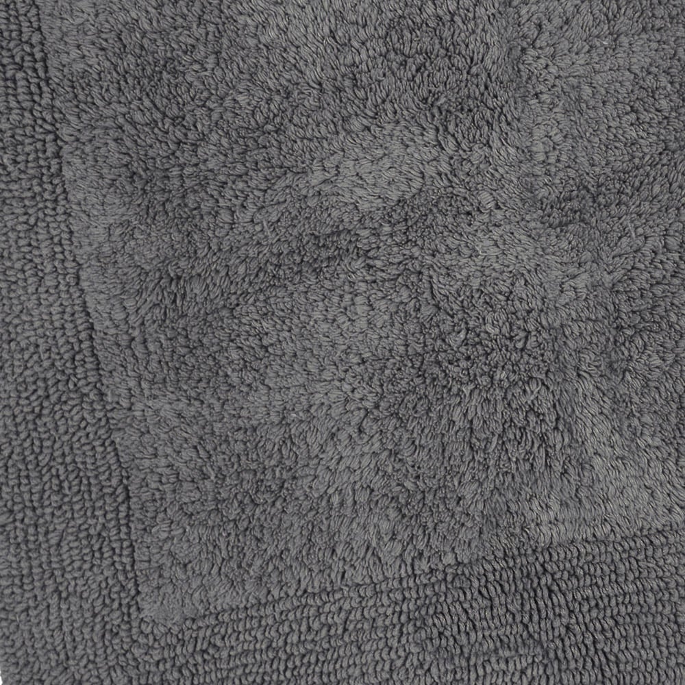 Allure Bath Fashions Elegance Charcoal Grey Reversible Square Bath Mat 55 x 55cm Image 4