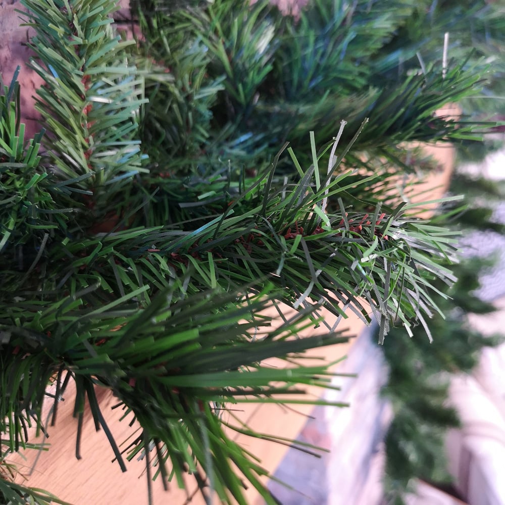 Samuel Alexander Green Plain Kateson Fir Christmas Garland 270cm Image 6