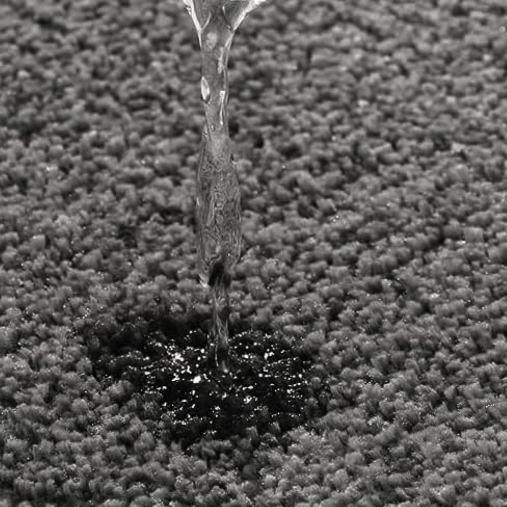 Allure Bath Fashions Charcoal Grey Microfibre Luxury Non-Slip Pedestal Mat 50 x 50cm Image 5