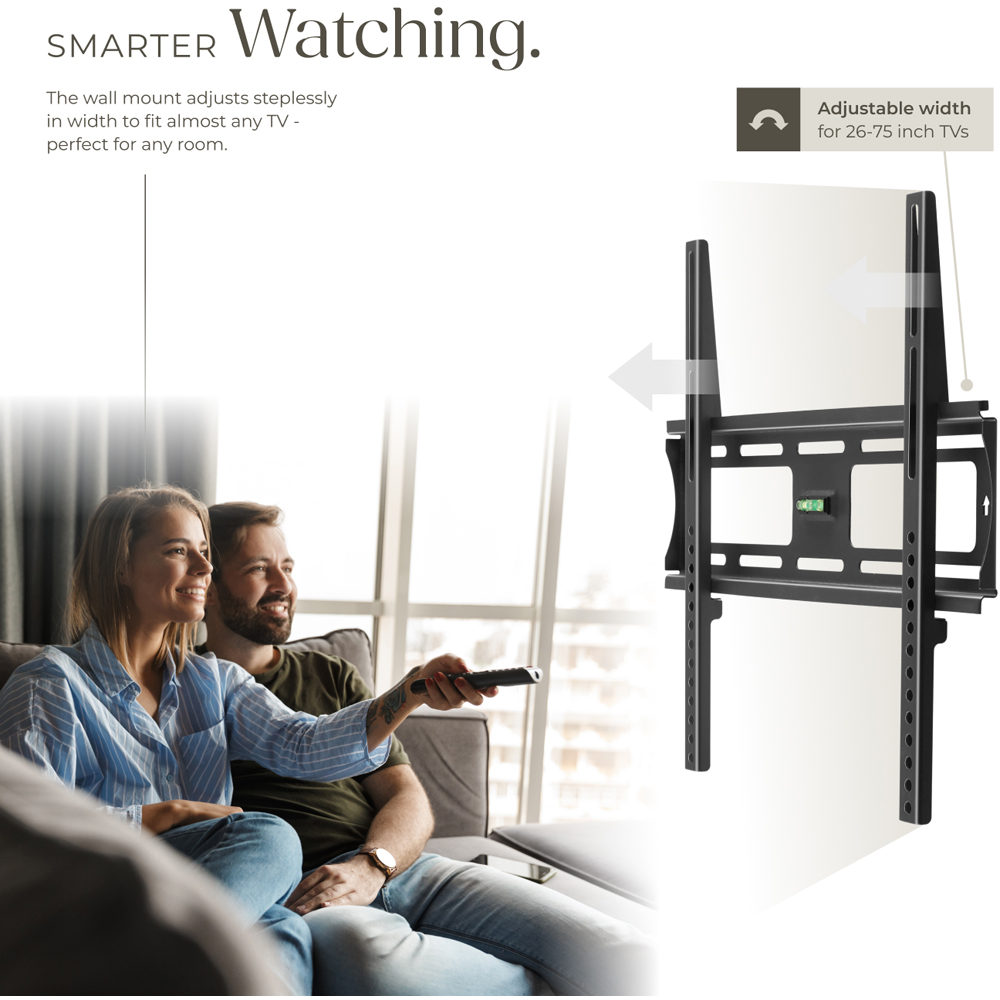 tectake 26 to 75 inch Width Adjustable and TV Bracket Image 4