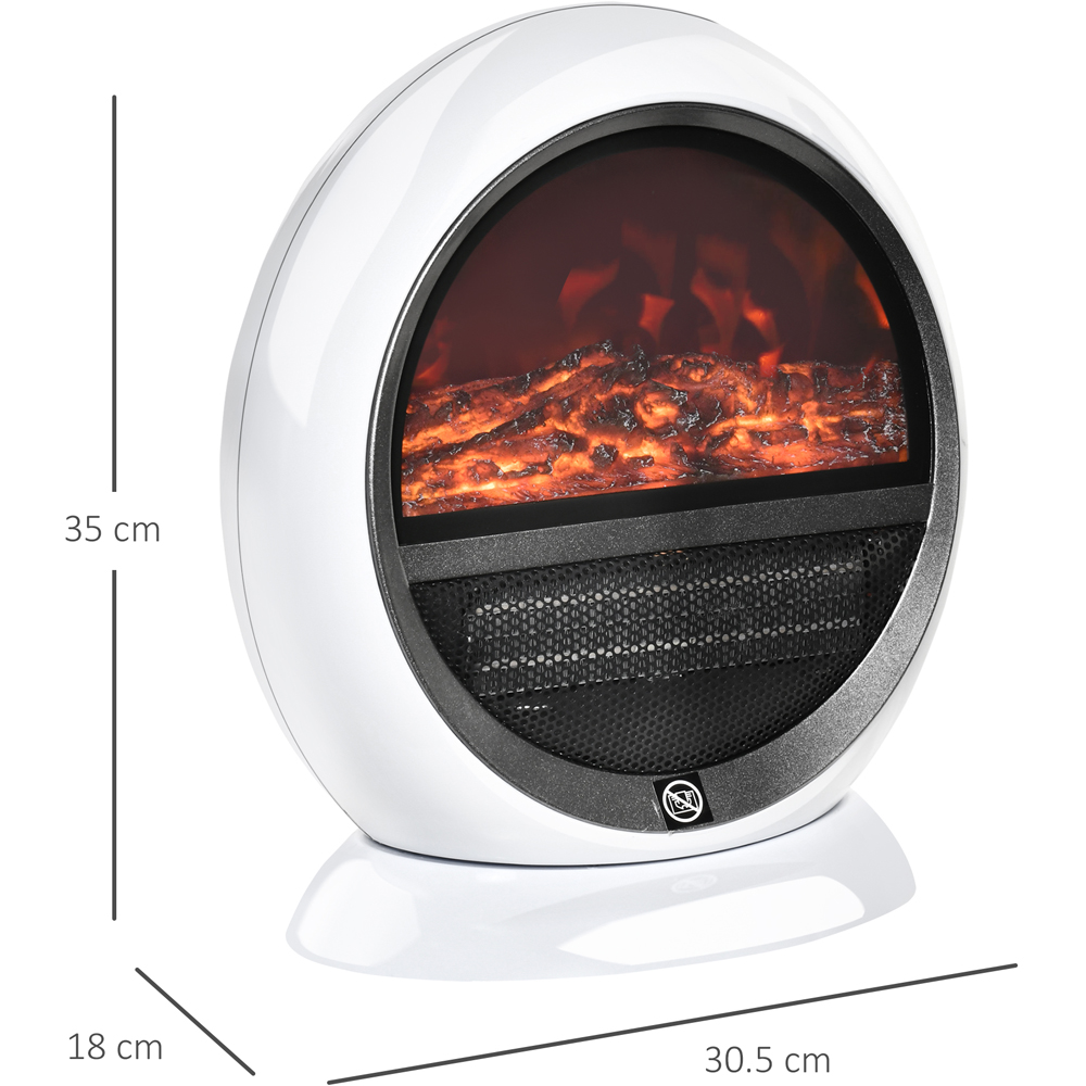 HOMCOM Ava Rotatable Electric Fireplace Heater Image 7