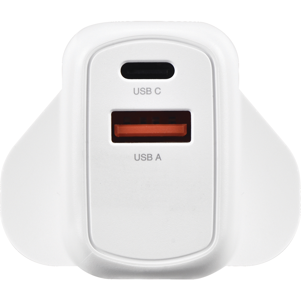Masterplug White USB TYPE A and C Charger 30W Image 2