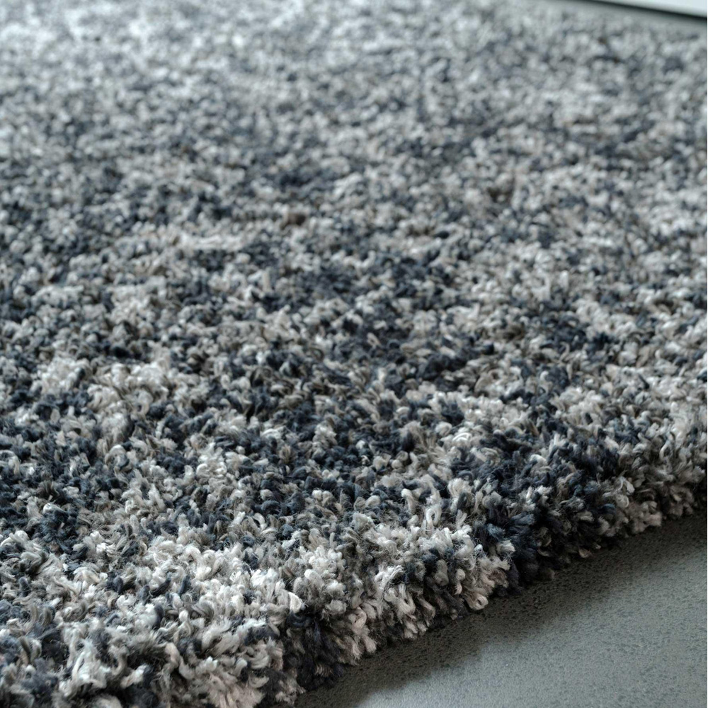 Kukoon Kinsale Dark Grey Multicolour Shaggy Mottled Rug 80 x 150cm Image 3