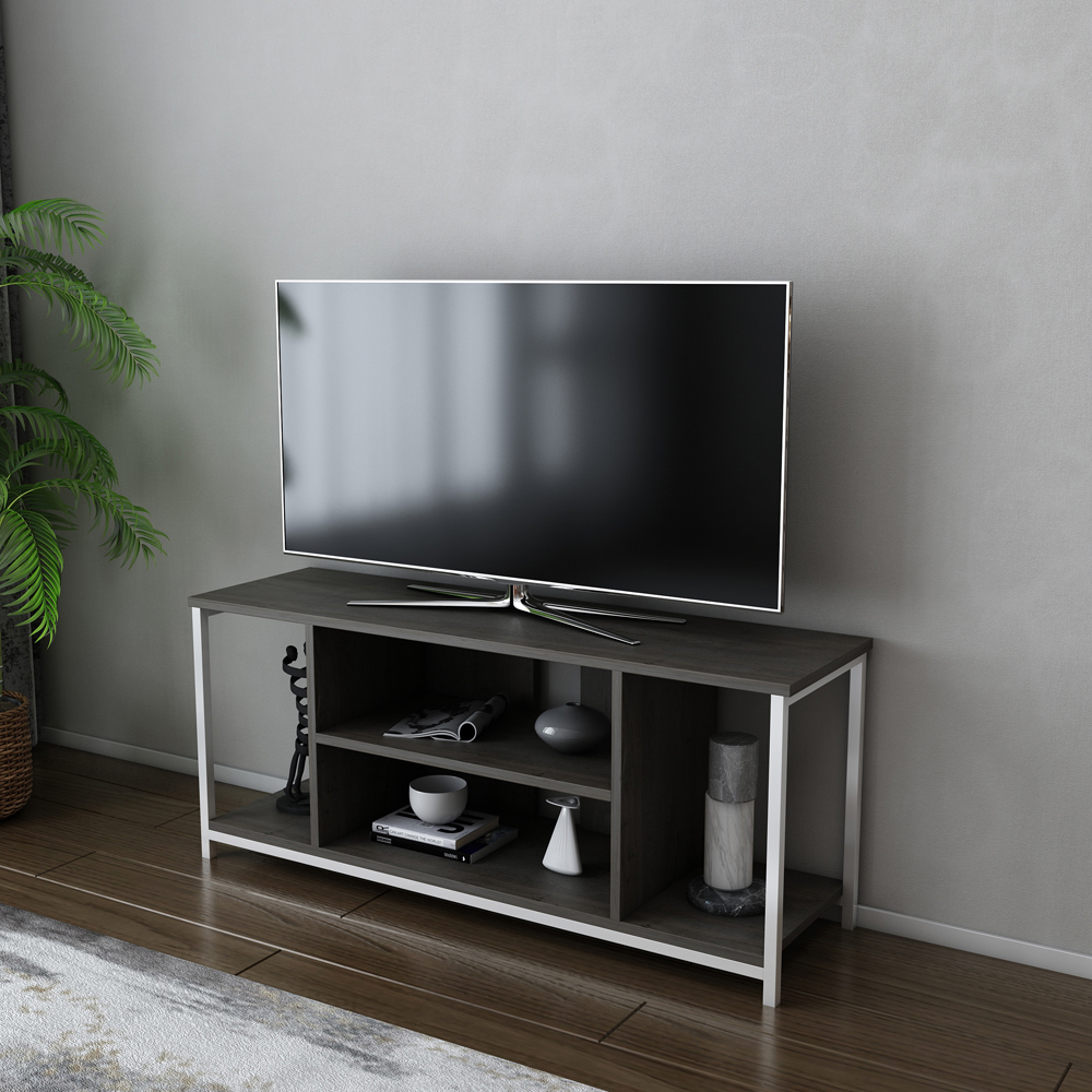 Decorotika Rinaldo 4 Shelf White Wenge TV Stand for 55 inch TV Image 4