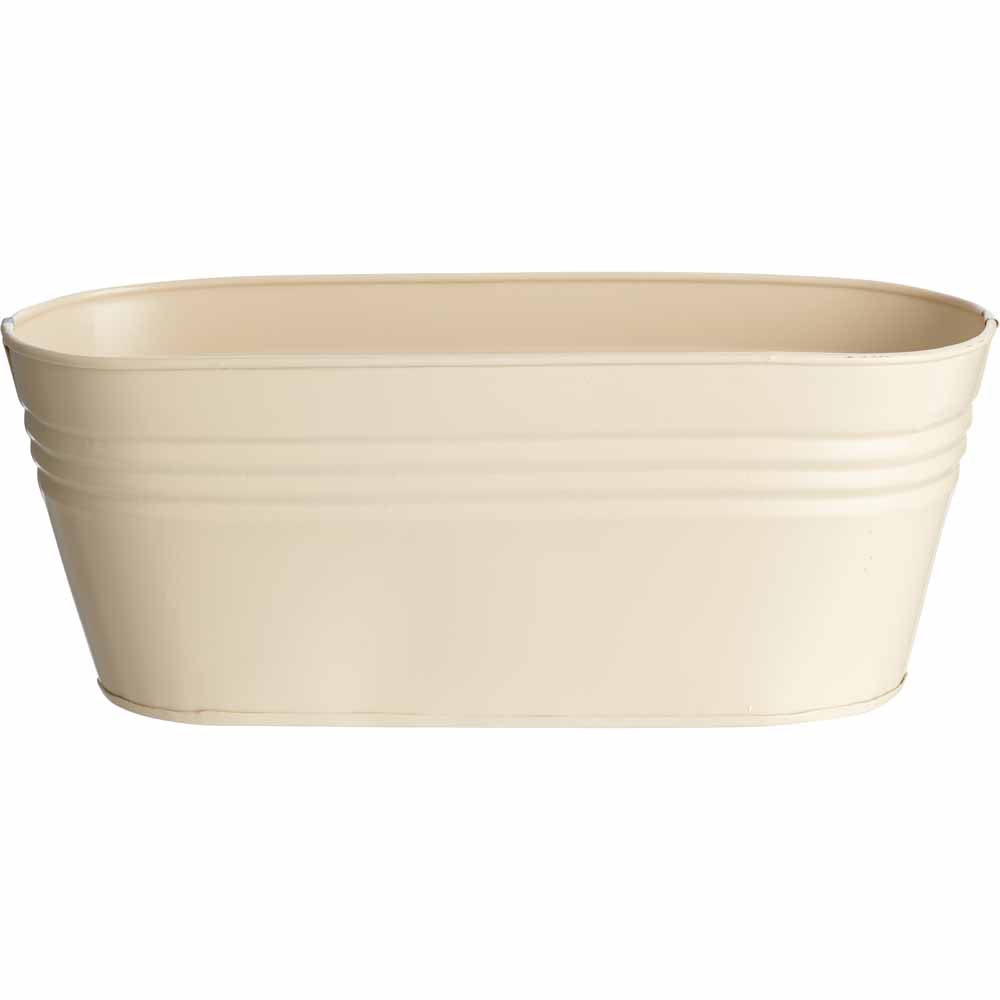 Single Wilko Metal Tin Trough Planter in Assorted Colours Wilko