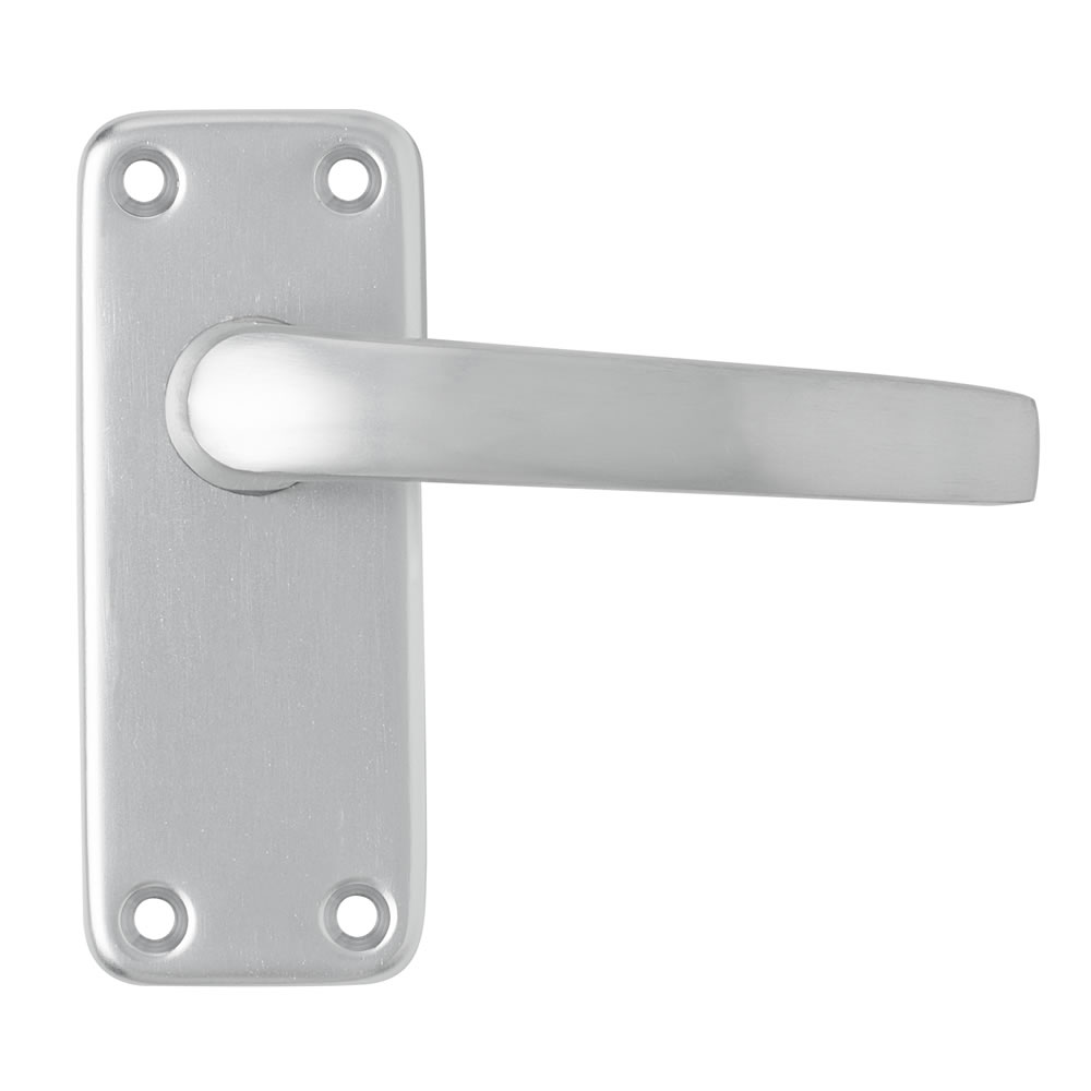 Wilko Functional Aluminium Lever Latch Door Handle Image 1