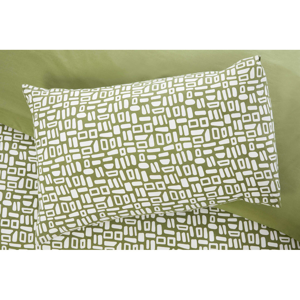 Rapport Home Pebbles Double Green Duvet Set Image 3