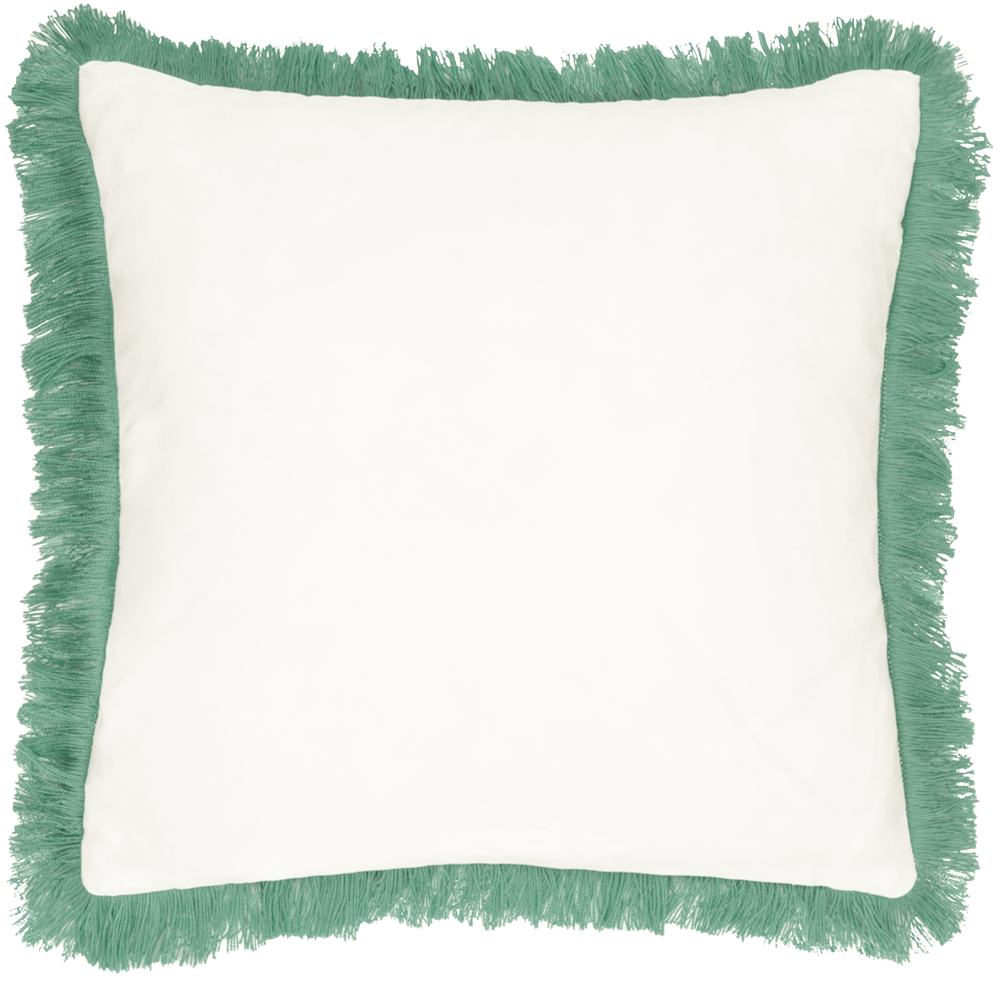 furn. Kadie Green Woven Feather Filled Cushion 45 x 45cm Image 6