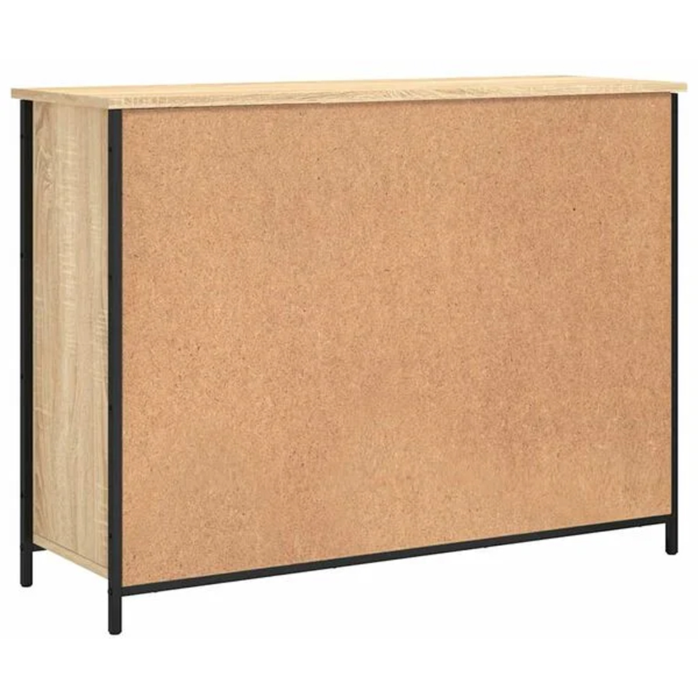 vidaXL 3 Door Single Shelf Sonoma Oak Sideboard Image 5