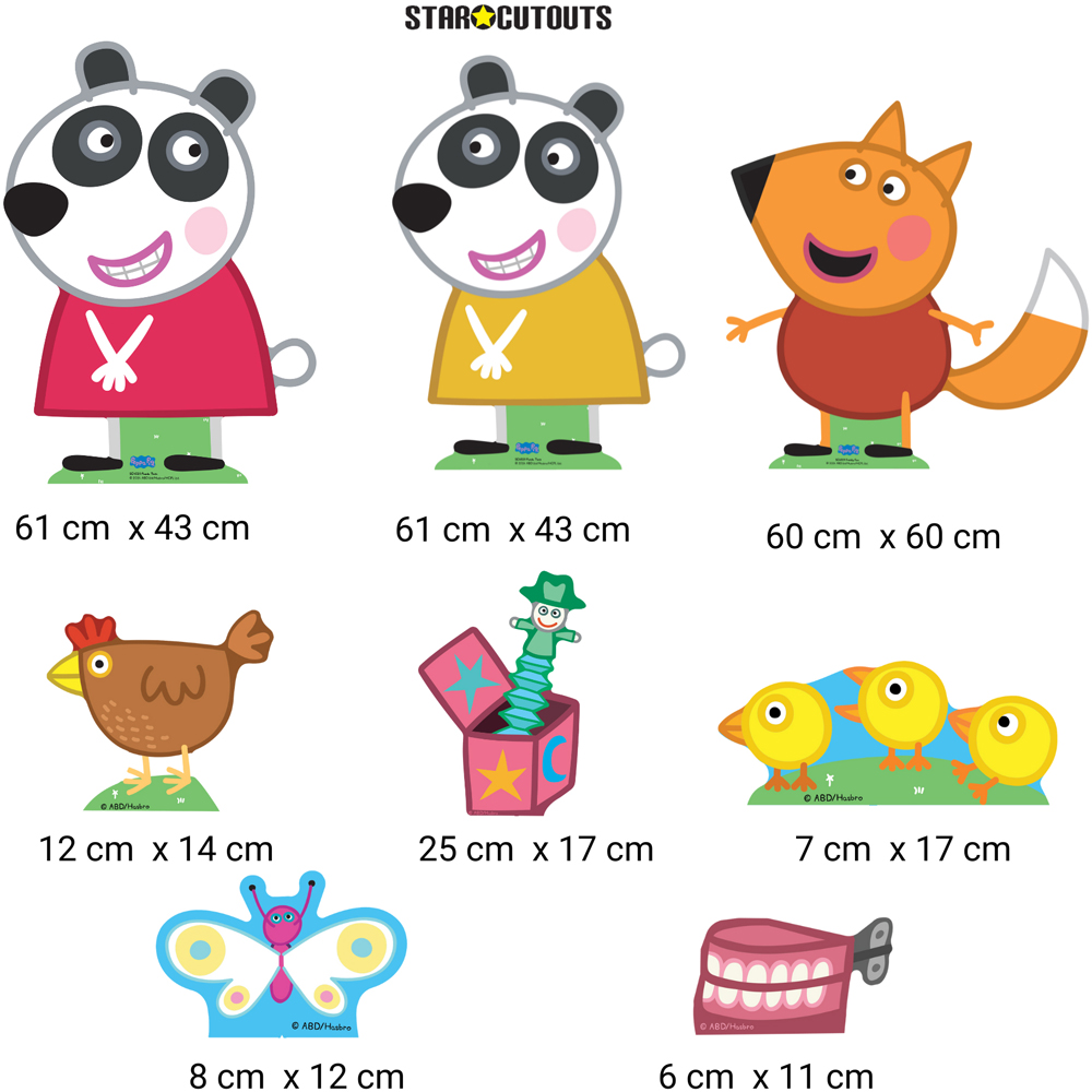 Star Cutouts Freddy Panda Twins Decoration Multi Pack Cardboard Cutout 2ft Image 4