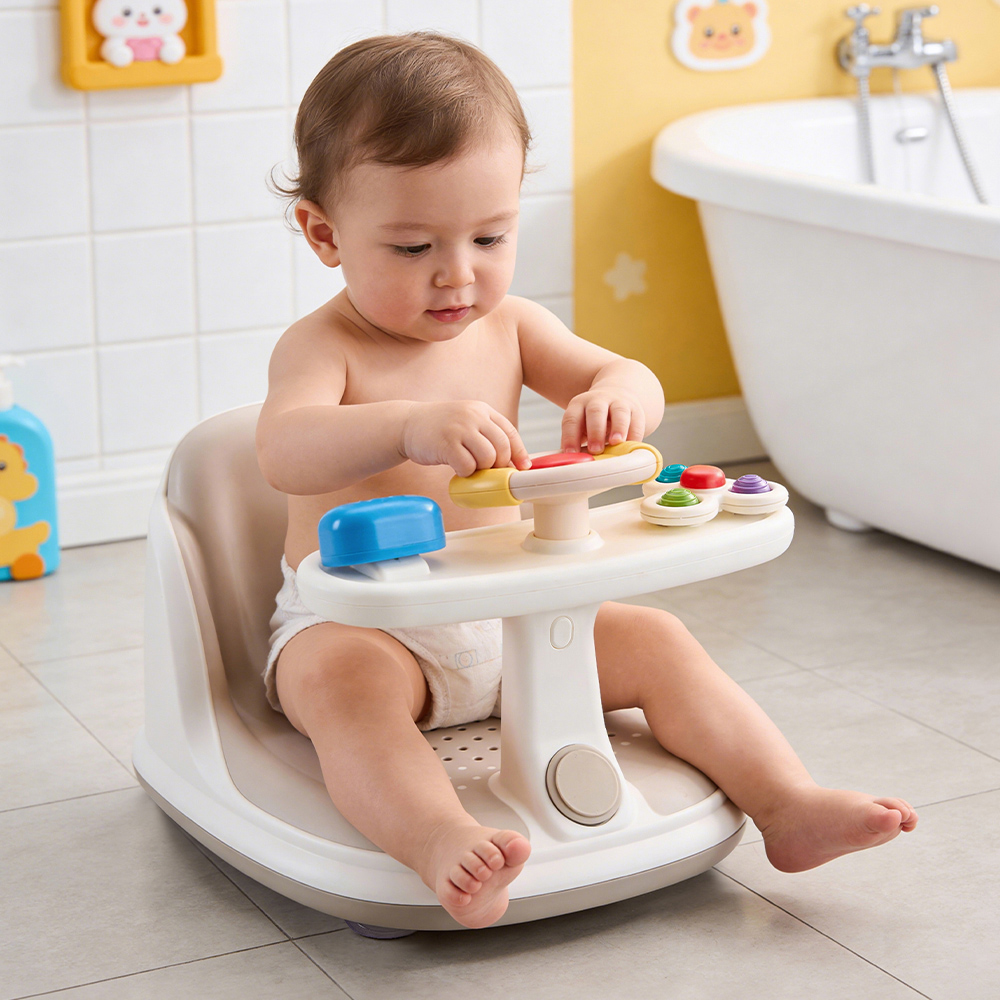 H&O Direct Baby Bath Seat with Built-in Toys Image 2