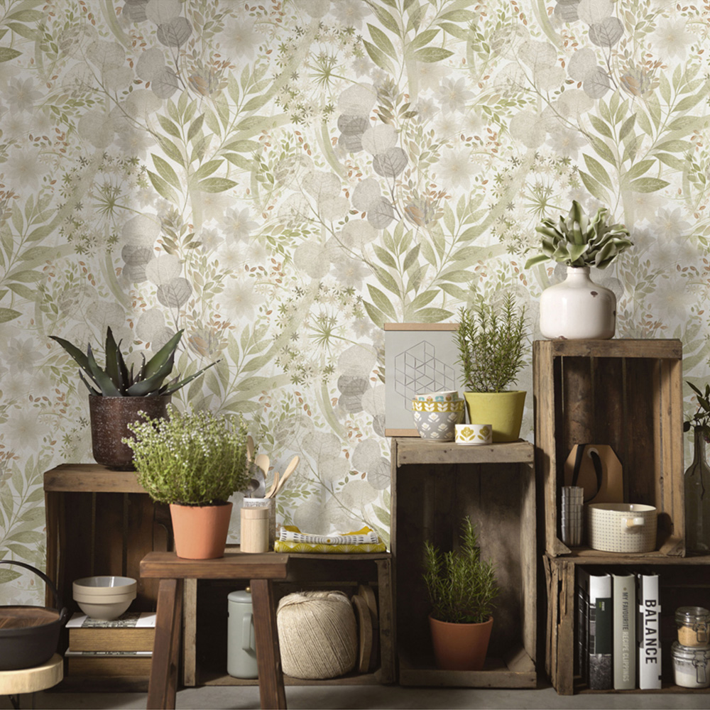 Erismann Secret Grove Green Wallpaper Image 5