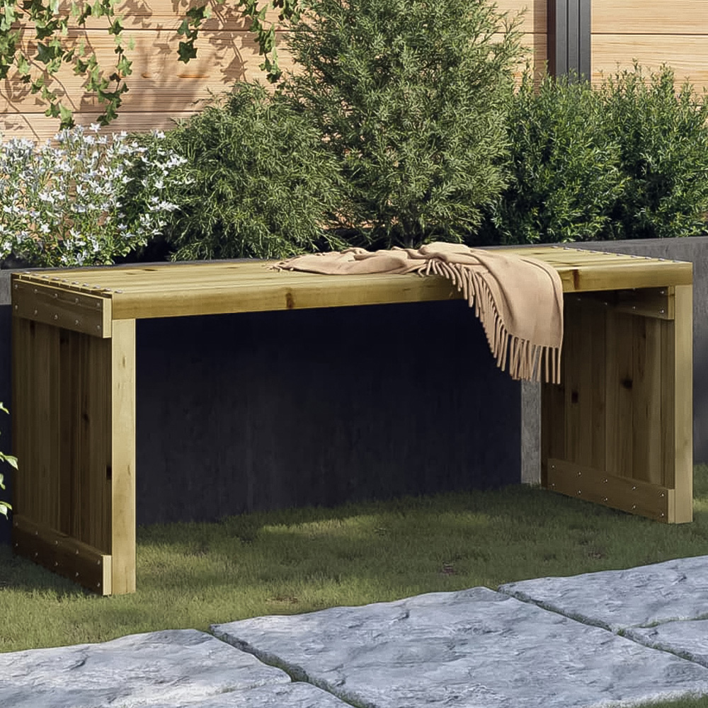 vidaXL Impregnated Solid Pine Wood Extendable Wooden Garden Bench Image 1