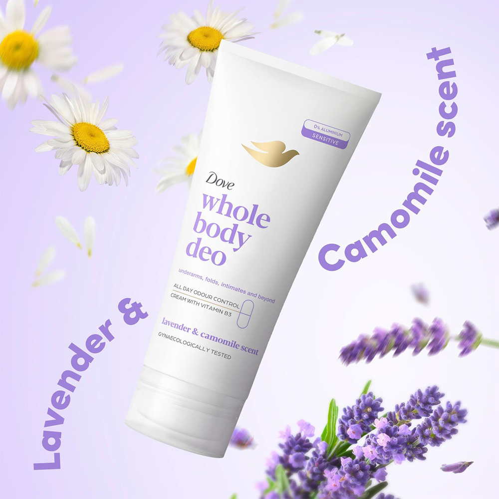 Dove Whole Body Lavender and Camomile Odour Protection Deodorant Cream 75ml 6 Pack Image 8