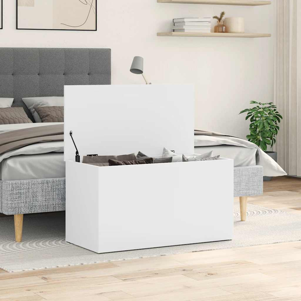vidaXL White Wooden Storage Chest Image 8