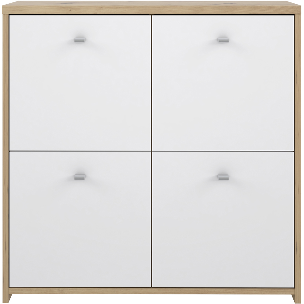 Florence Best 4 Doors Artisan White Oak Effect Storage Chest Image 3