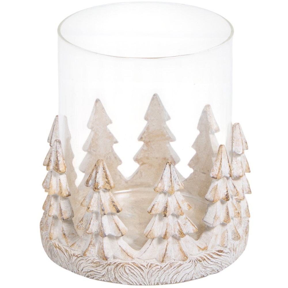 Nordic Trees Candle Holder White Image 3