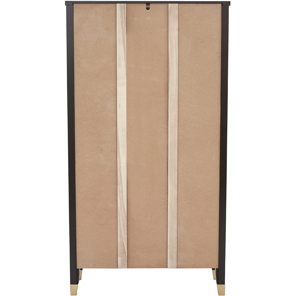 Palazzi 4 Shelves Black Bookcase Image 5