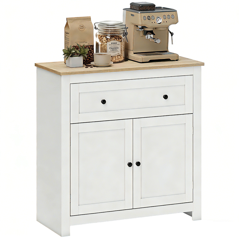 Portland 2 Door Single Drawer Cream Sideboard Image 2