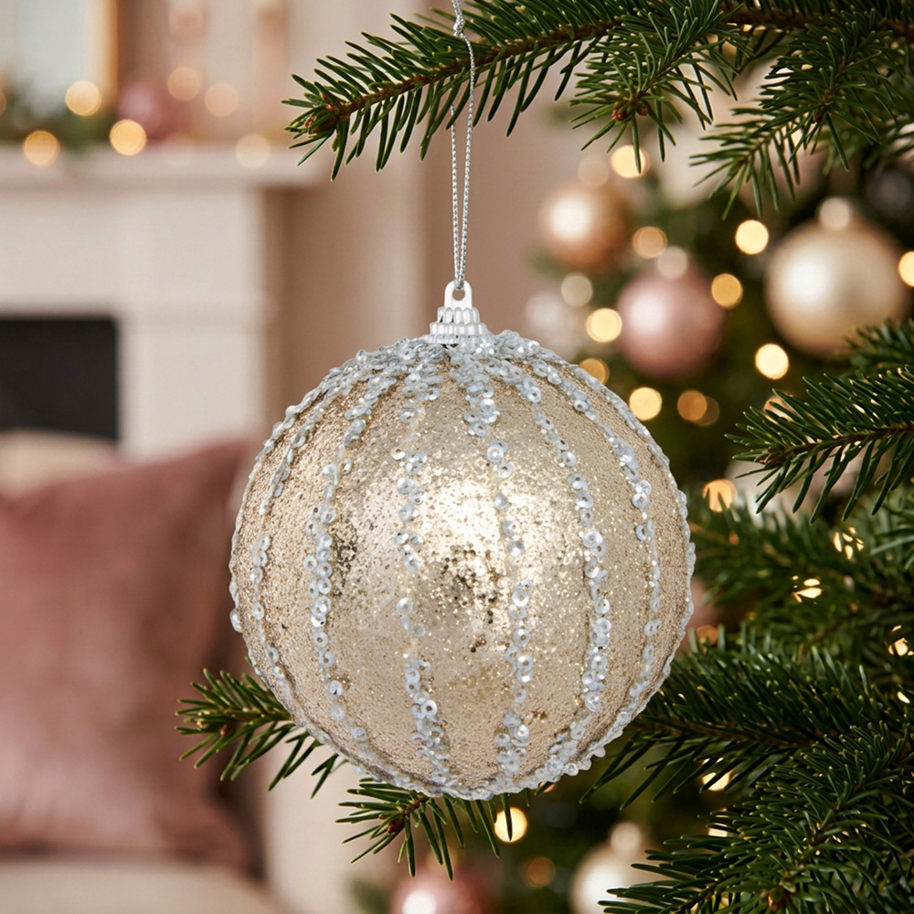 Beaded Sequin Bauble Image 2