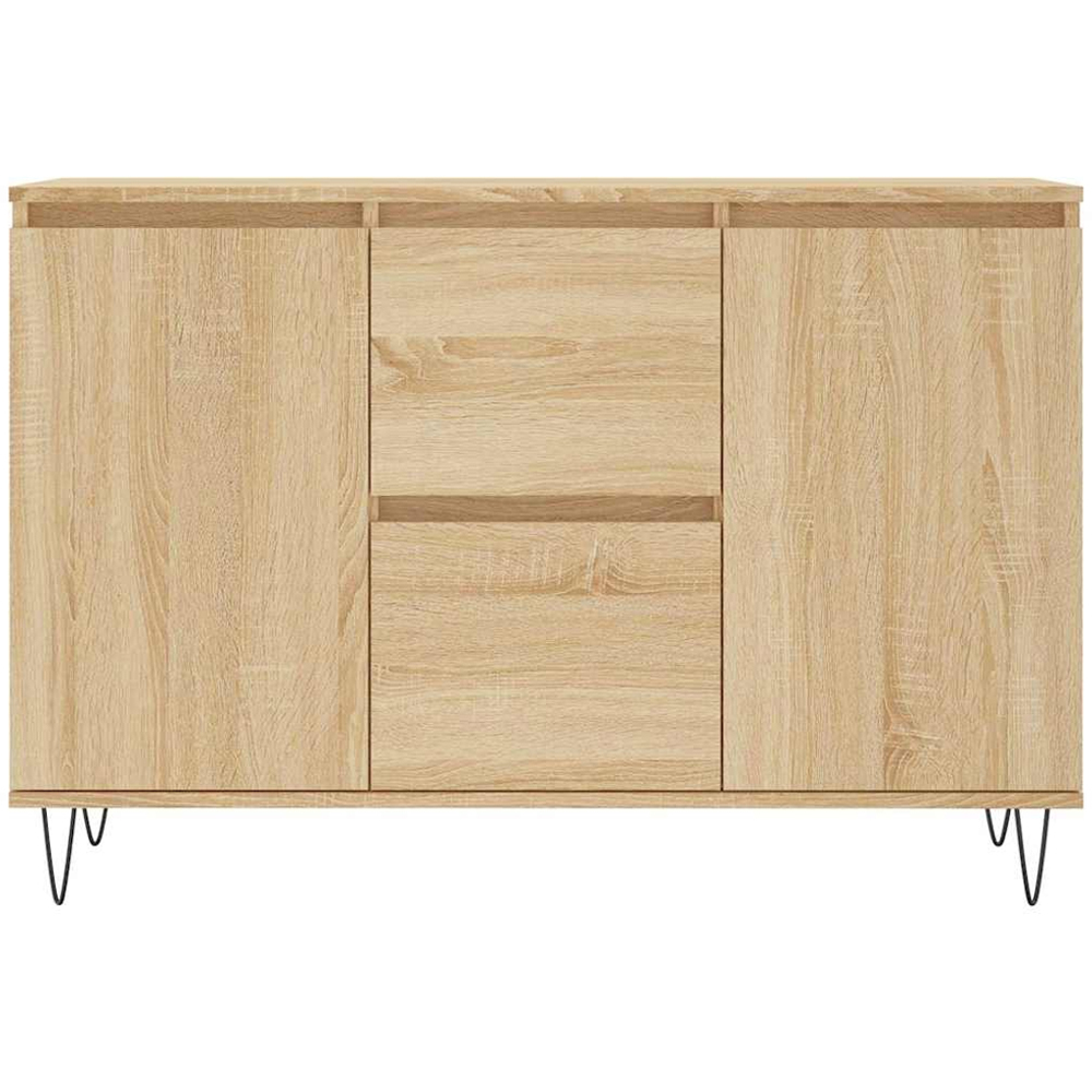 vidaXL 2 Door 2 Drawer Sonoma Oak Sideboard Image 5