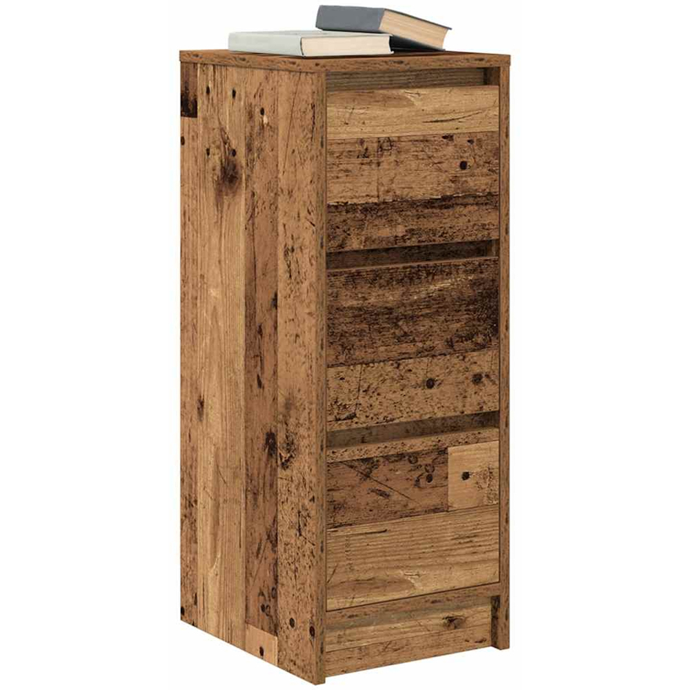 vidaXL 3 Drawer Old Wood Slim Sideboard Image 3
