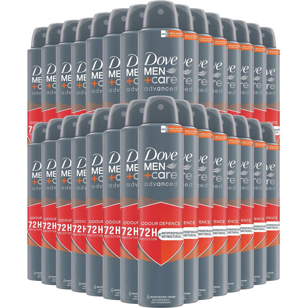 Dove Men+Care Advanced Odour Defence Antibacterial Anti-Perspirant Aerosol 200ml 12 Pack Image 1