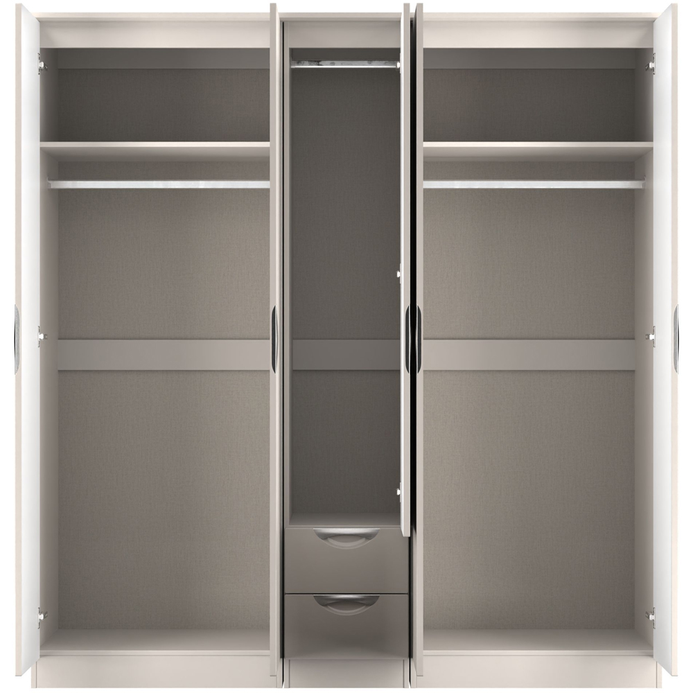 Crowndale Camden 5 Door 2 Drawer Kashmir Gloss Wardrobe Ready Assembled Image 6