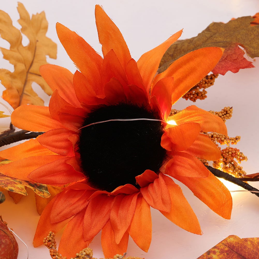 Living and Home LED Garland with Sunflower and Pumpkins 180cm Image 7