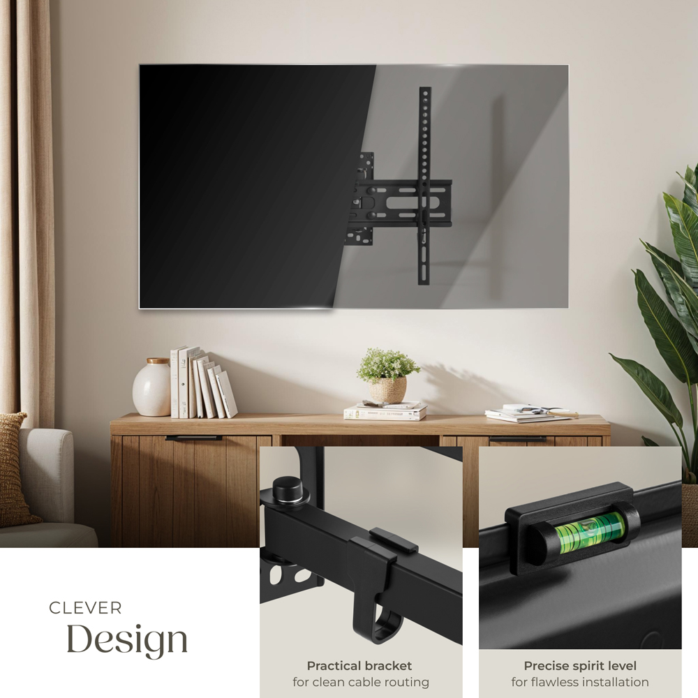 tectake 26 to 75 inch Extendable Tilt Swivel TV Bracket Image 6